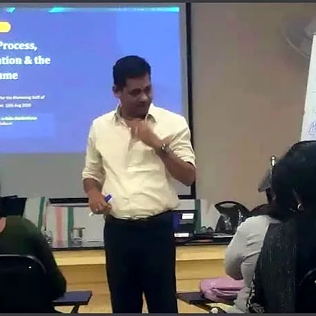 Dr. Babu Balakrishnan leading a capability-building session for bank managers